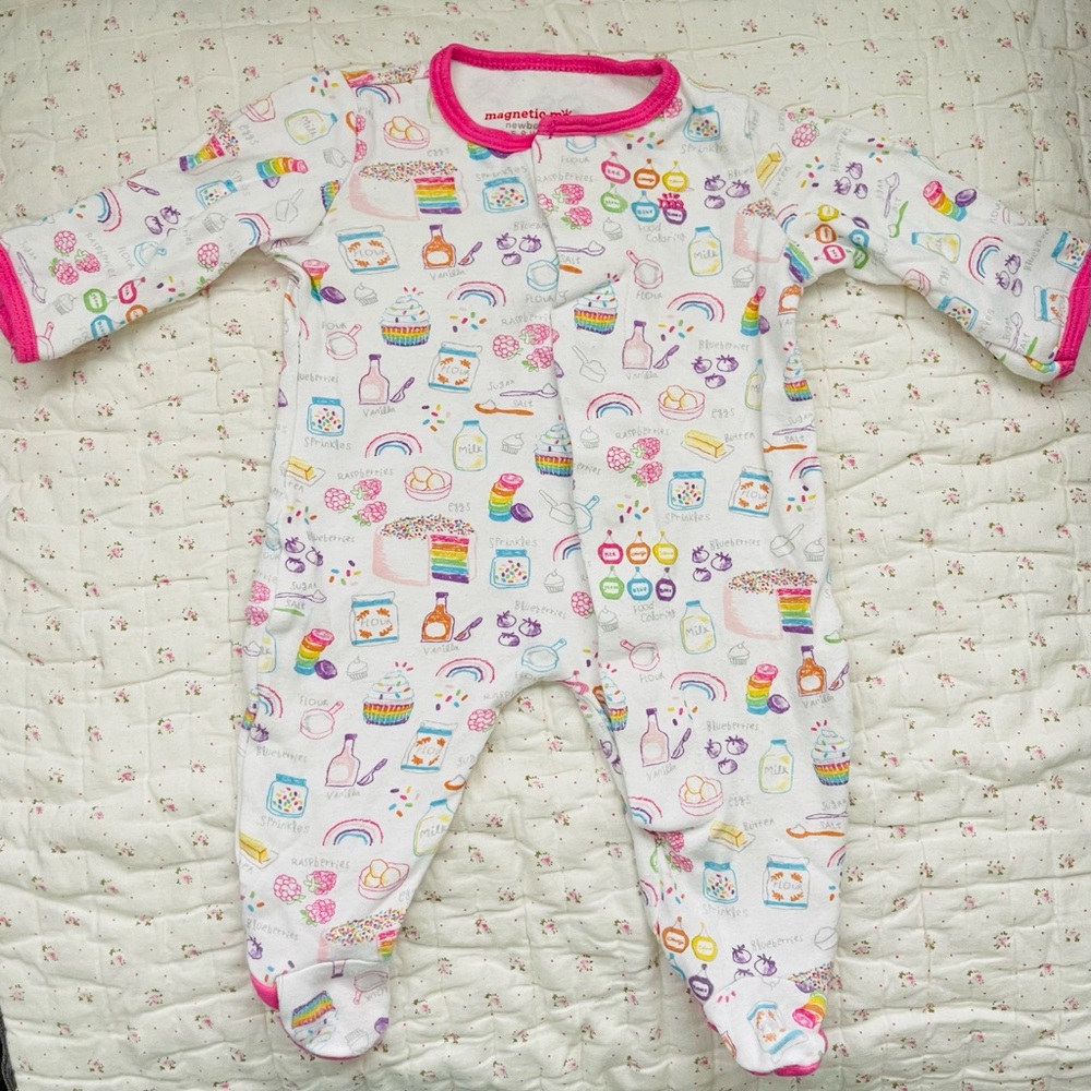 Magnolia Me footed onsie